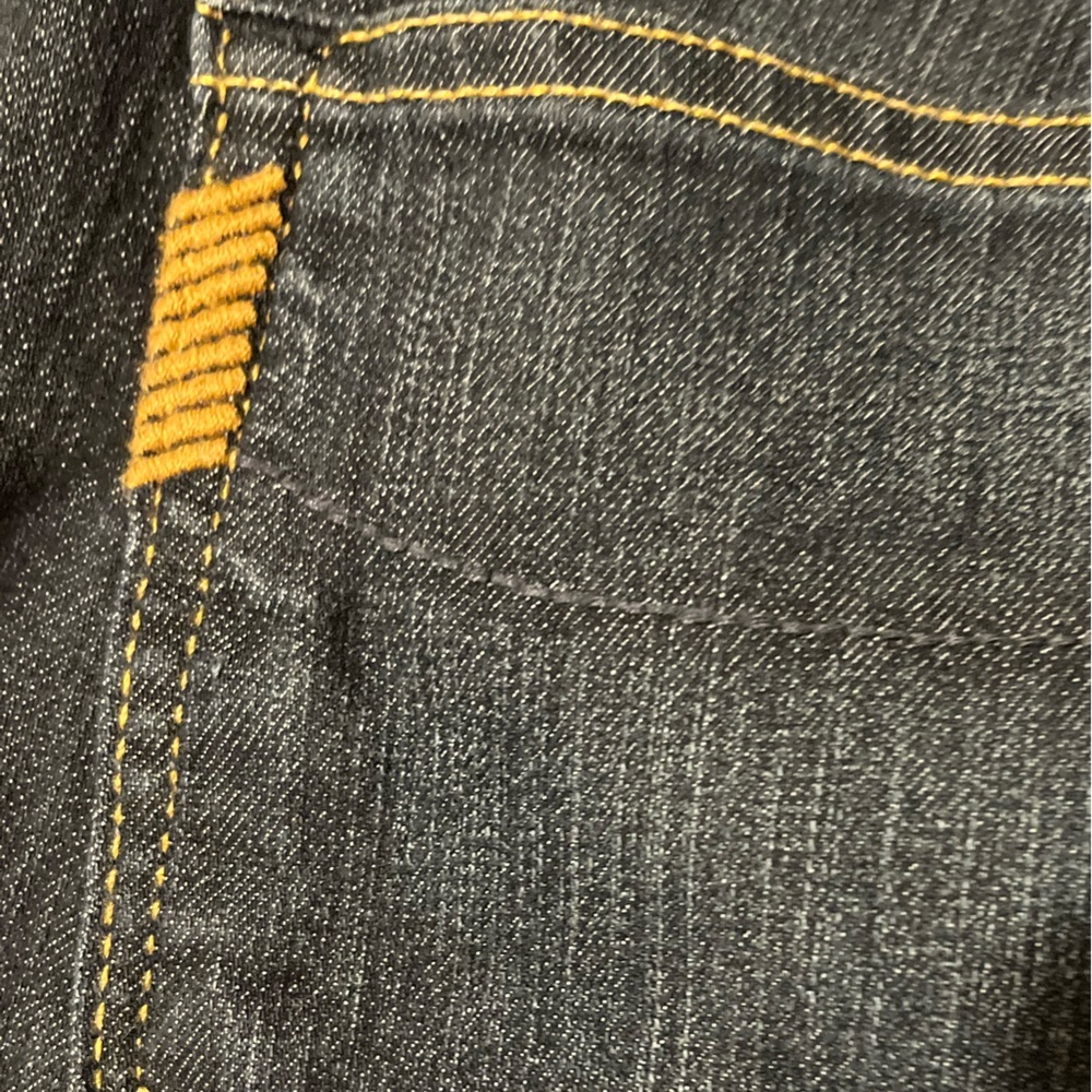PAIGE Anthropologie Deep Dark Indigo Skyline Low Rise Bootcut Western Wide Jeans - Picture 15 of 15